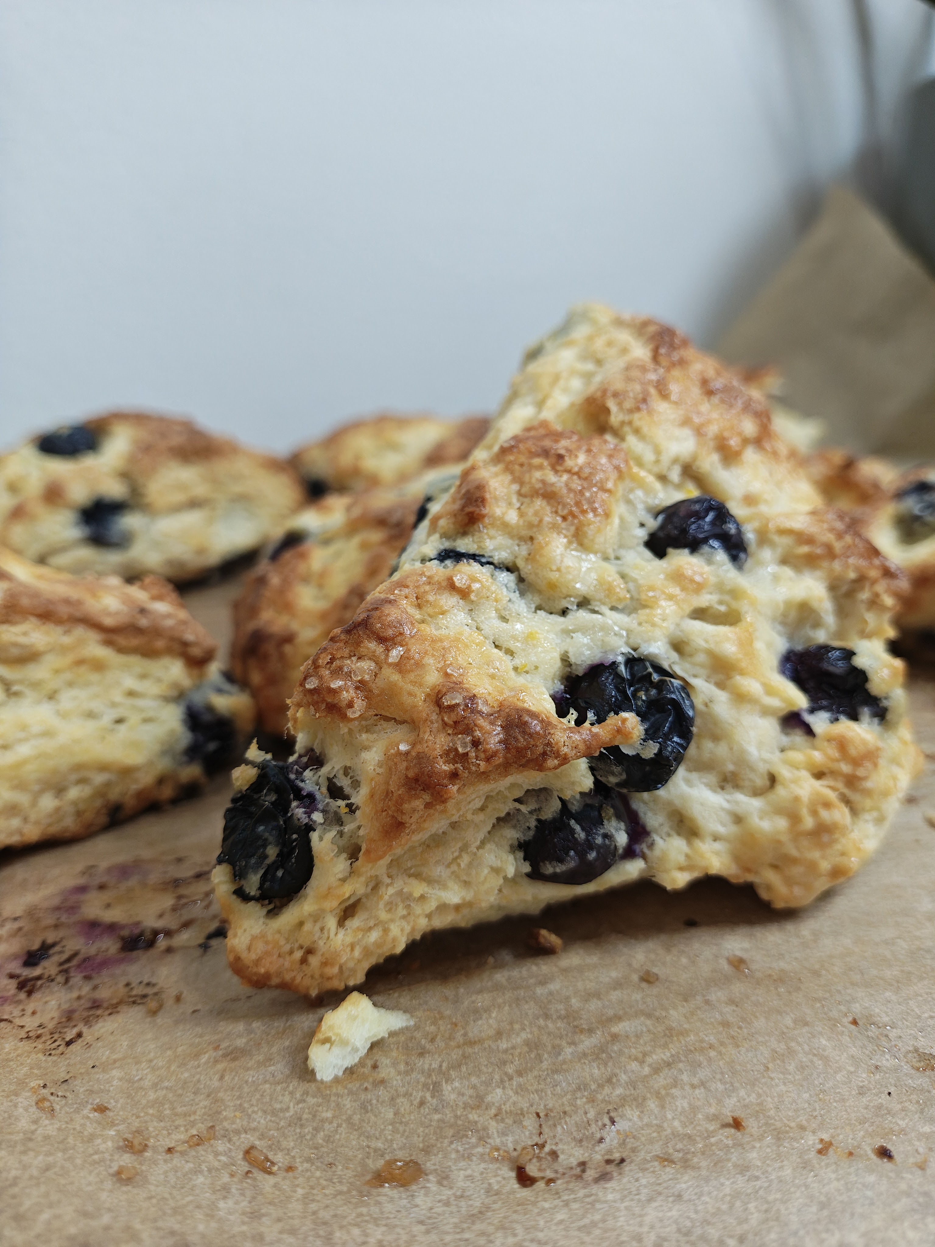 Bakery-Style Blueberry Scones: Buttery, Flaky & Bursting with Berries.
